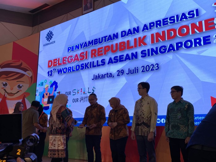 Menaker Lepas Delegasi Indonesia ke Ajang WorldSkills ASEAN 2025